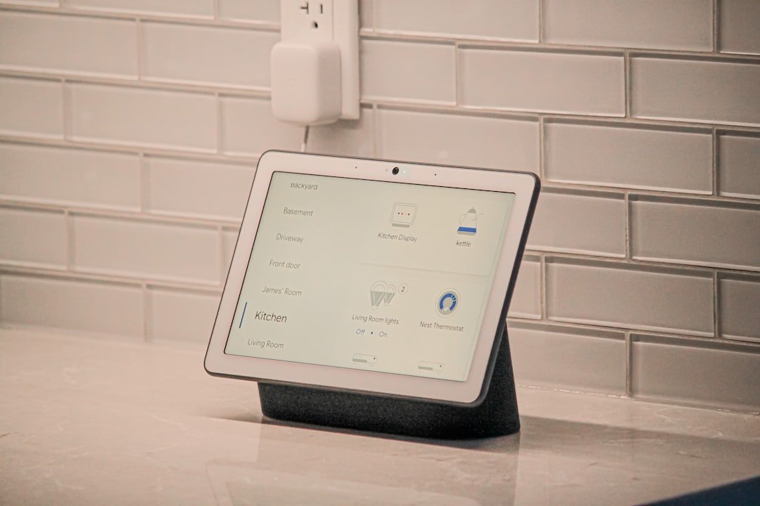Smart display on a kitchen counter with a home-control interface